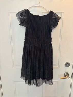Biscotti Black Shimmer A-Line Dress for Girls